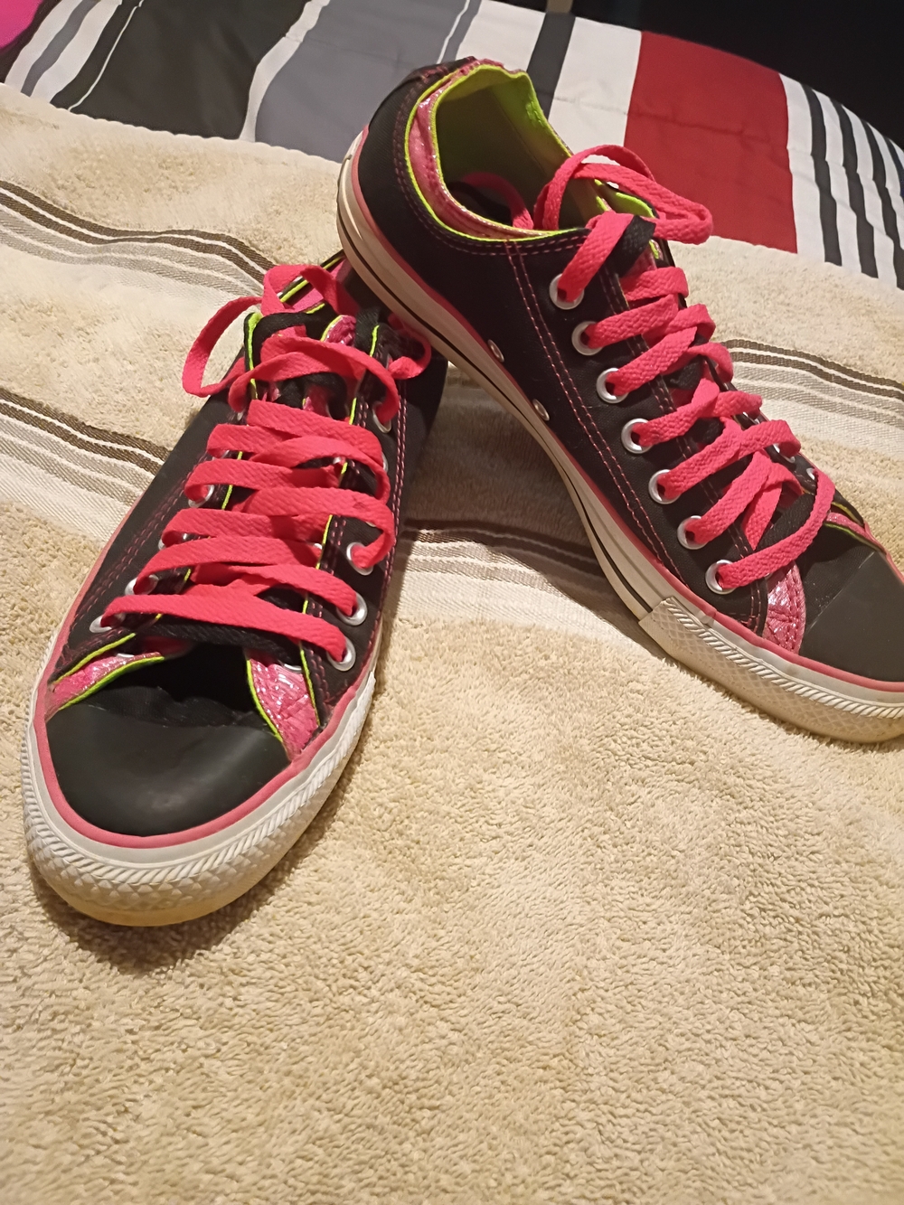 Women's CONVERSE All Star Chuck Taylor Multi Tongue Low Ankle Black Sneaker 11